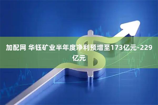 加配网 华钰矿业半年度净利预增至173亿元-229亿元
