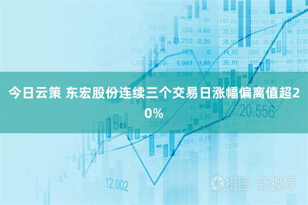 今日云策 东宏股份连续三个交易日涨幅偏离值超20%